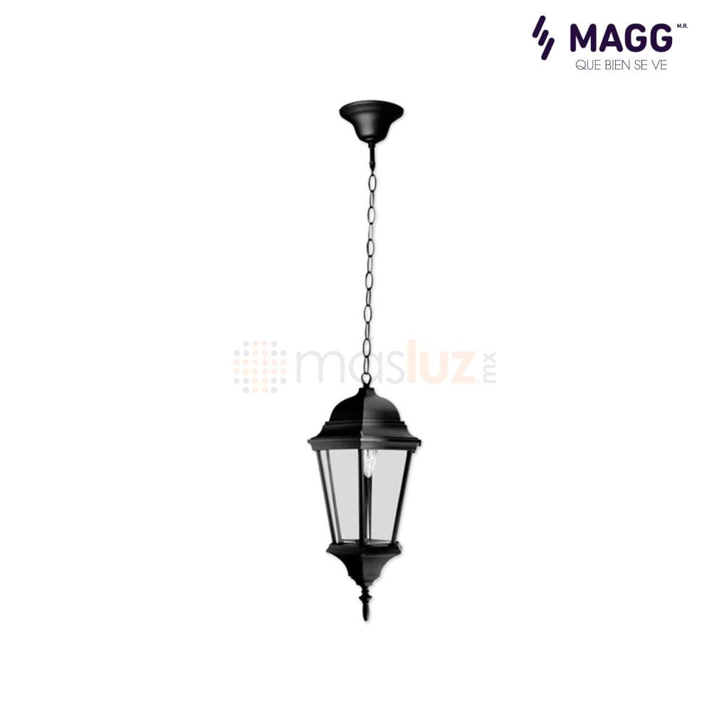 Farol Queretaro Colgante Negro MAGG masluz