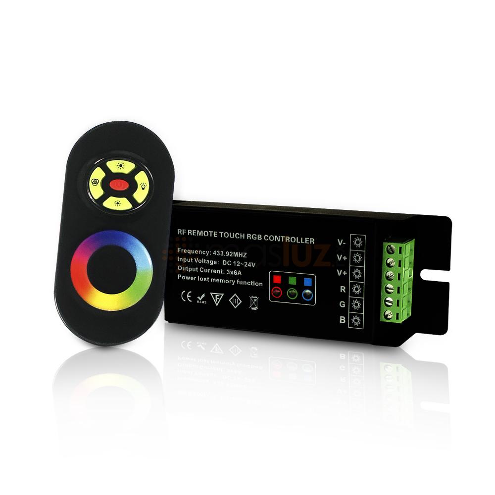 Controlador Rgb con Control Tactil Rf Profesional - masluz