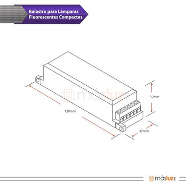 b0494-000-1-balastro-electronico-1x13w-encendido-rapido-para-shot-ii-extra-mini-magg-diagrama