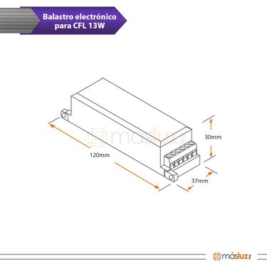 b0419-000-2-balastro-electronico-2x13w-encendido-rapido-para-cfl-127v-magg-diagrama