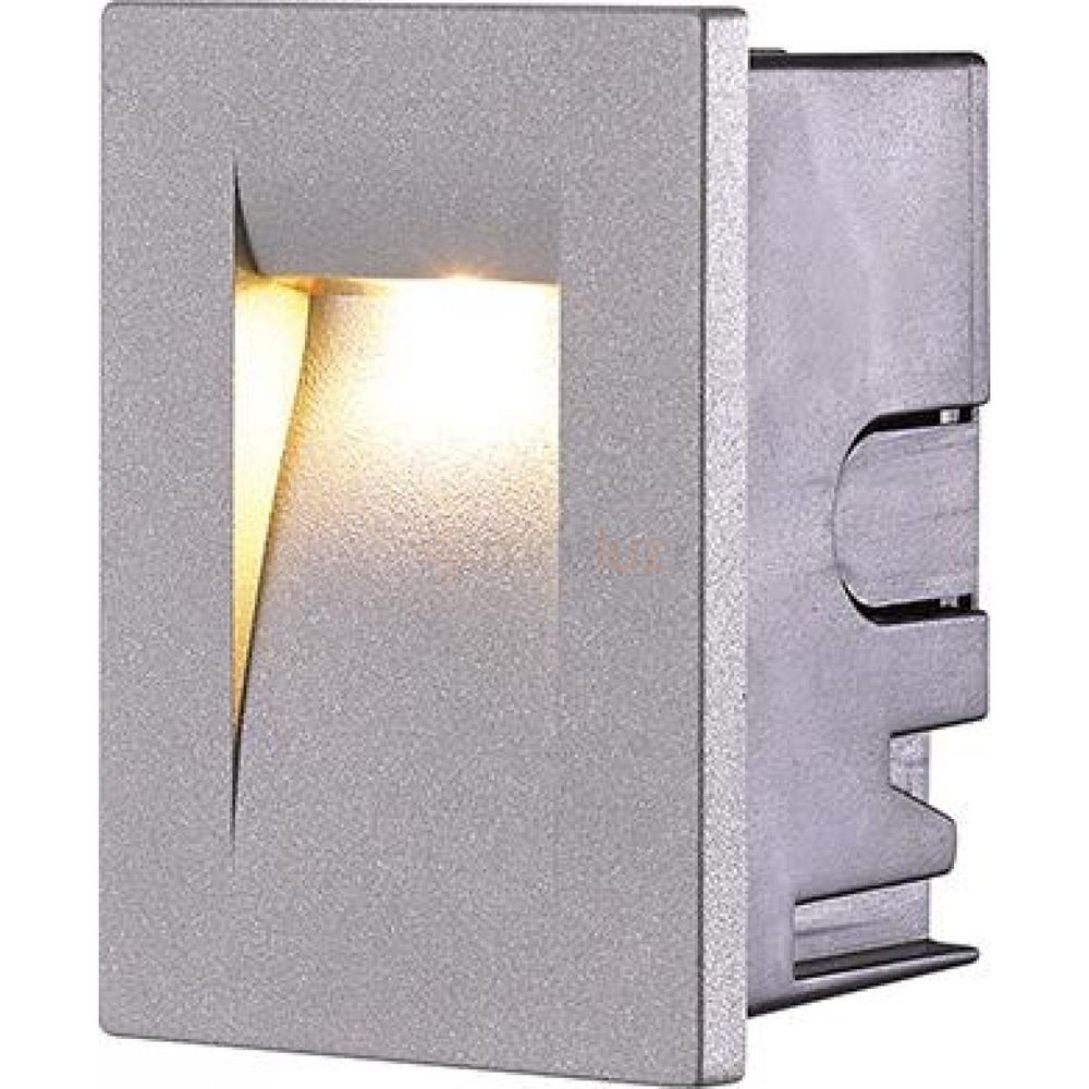Luminario Aluminio P/empotrar en Muro LED Cree 3W. Gris 4120-LED/G - masluz