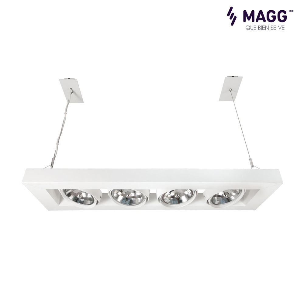 Lámpara Alpha Iv L Suspendido 4X50W Blanco MAGG masluz