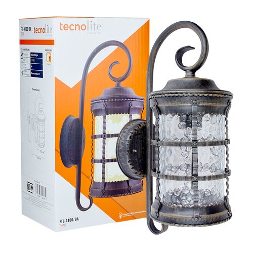 Farol Pared 25w Bronce Tecnolite Ftl-4100/Ba - masluz