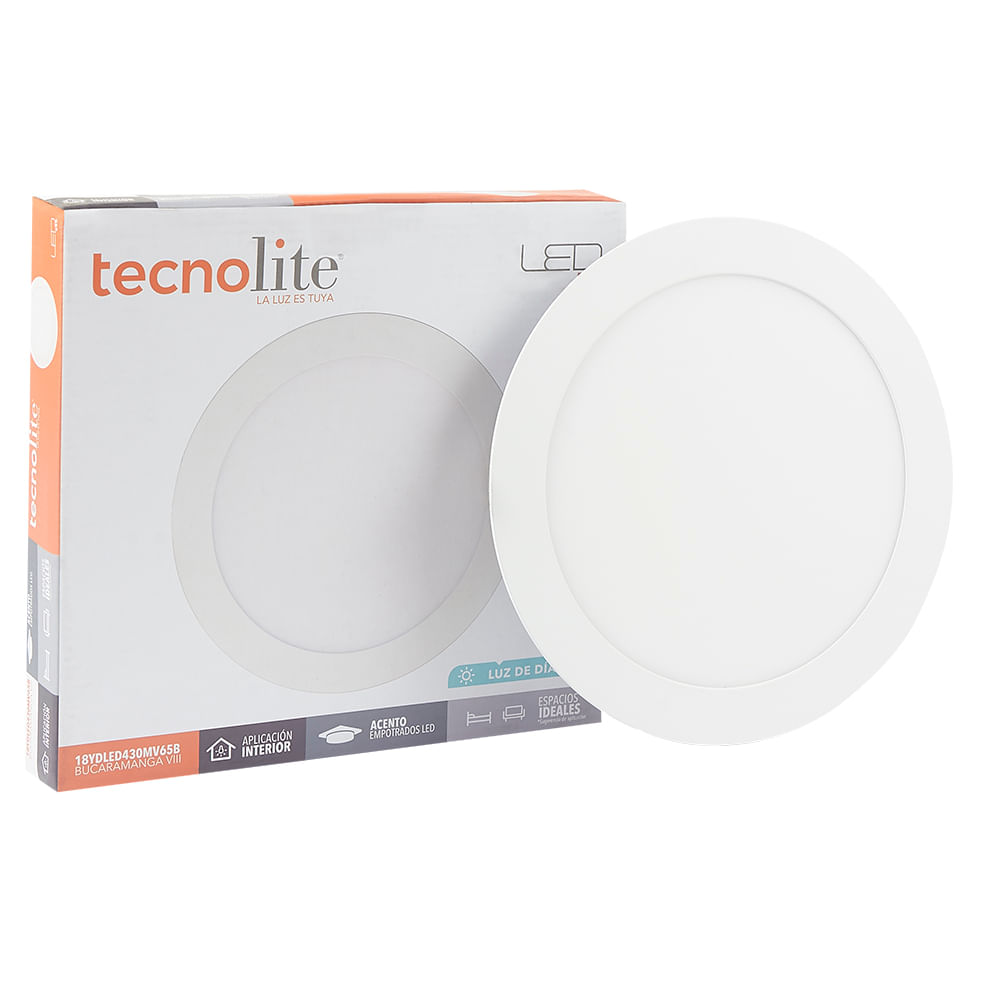 Ceiling / Down Light Techo/Plafón Led 18w Blanco 6500k Tecnolite