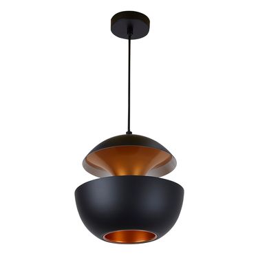 Lampara De Techo Colgante Base E27 7w Alya Negro Tecnolite - masluz