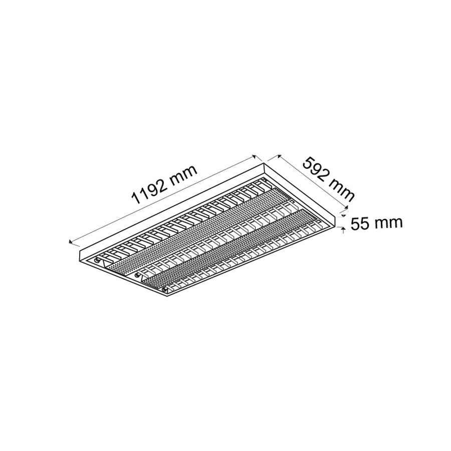 lampara de techo gabinete led 60w